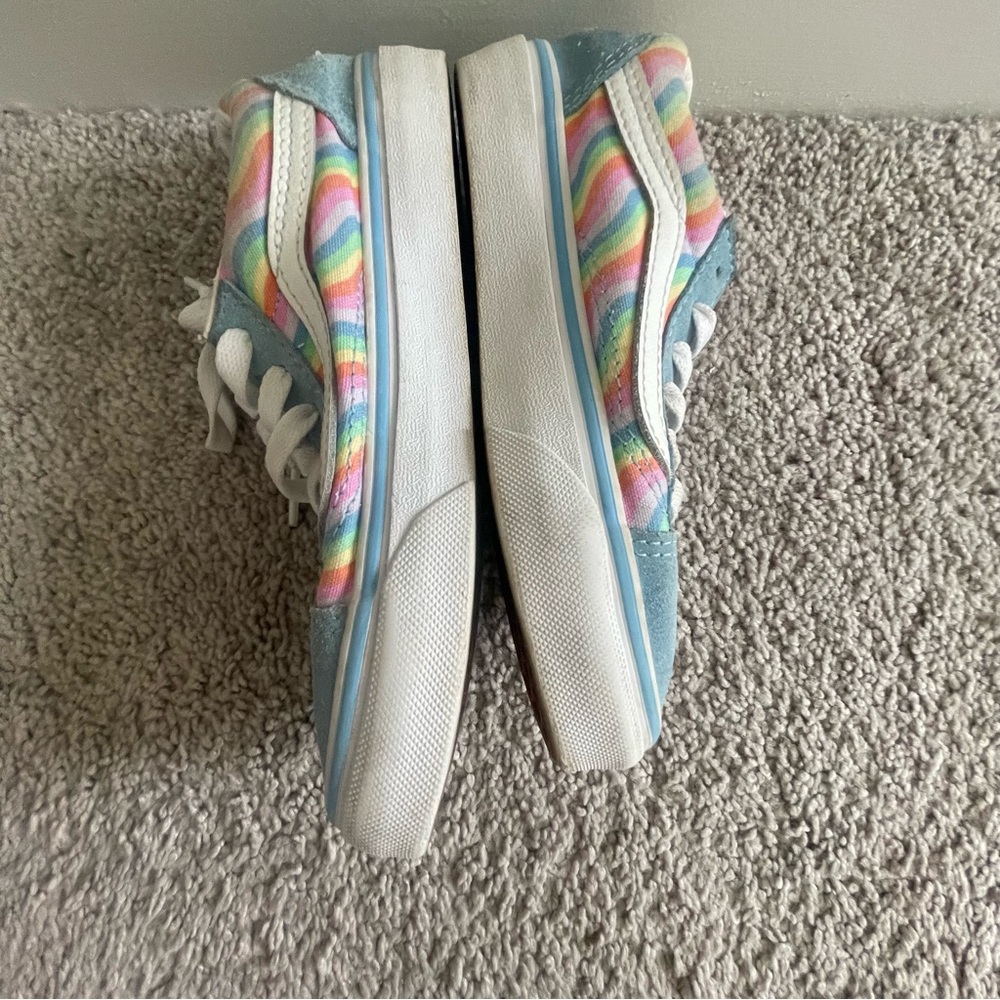 vans rainbow checkerboard Old Skool Shoes Size 13 - Picture 7 of 9
